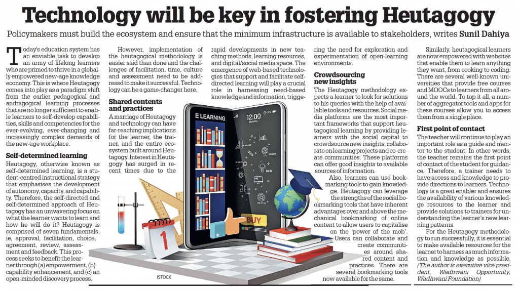 Technology will be key in fostering Heutagogy
